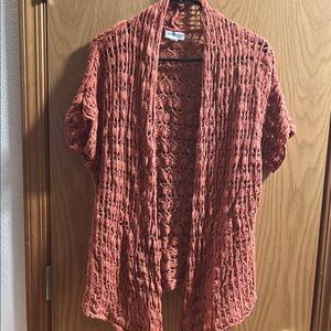 St. John's Bay Orange Open Knit Cardigan